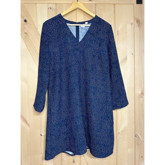 Gap | Blue Print V Neck Swing Tunic Dress | Size Medium - Picture 1 of 9